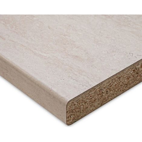 Top per cucina piano cottura in laminato stratificato hpl sp mm 38 x 2050 x 600 colore: travertino (1/5)
