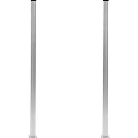 Poteaux de clôture 2 pcs Aluminium 185 cm (1/5)