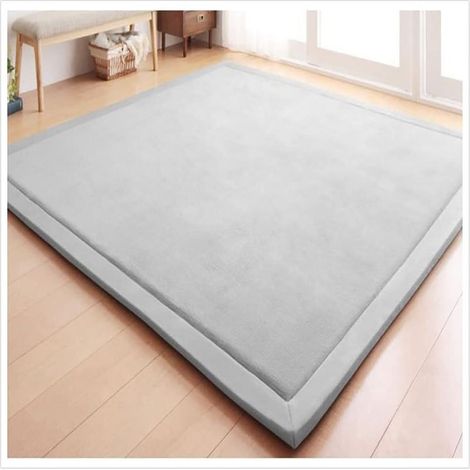 Mat of yoga in velvet corail 100% Thickness 2 cm Non-slip and waterproof Mat of set for children and adults (1/4)