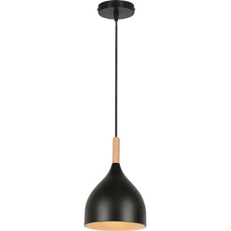 Plafonniers Lustre Suspension Moderne Industriel, Lampe Suspendue E27 Vintage Éclairage Plafond Plafonniers Rétro Métal pour Salle à Manger, Salon, Chambre (Noir) (1/5)