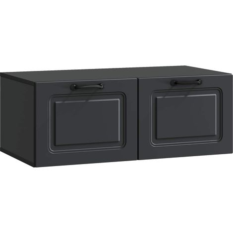 vidaXL Meuble TV mural Noir 78,5 x 41 x 30 cm Bois d'ingénierie