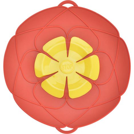 Cocotte en silicone avec revêtement solvant, compatible micro-ondes, couvercle, anti-décoration, résistant aux rayures, rouge, 28 cm (1/4)