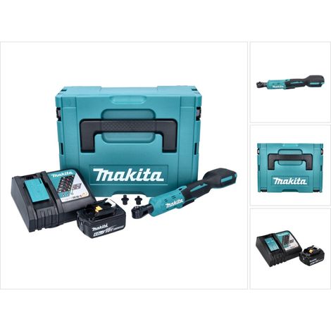 Makita DWR 180 RG1J Avvitatore a cricchetto a batteria 18 V 47,5 Nm 1/4" 3/8" + 1x batteria ricaricabile 6,0 Ah + caricabatteria + Makpac