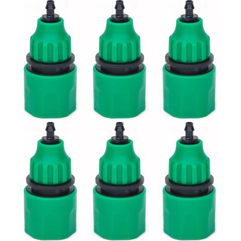 Raccords de tuyau d'arrosage universels - tuyaux 4 mm/8 mm - adaptateur de tuyau - raccord rapide - tuyau d'eau de jardin - ensemble de - 6 pièces (1/5)