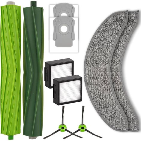 Juego de 10 piezas de repuesto FOREHILL, compatible con aspiradoras robóticas iRobot Roomba Combo j7, Combo j7+, Combo j9+, Combo 10 Max, 2 almohadillas de limpieza (1/5)