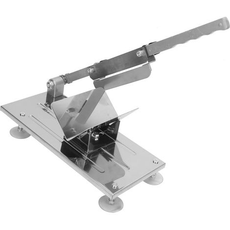 Trancheuse à viande congelée manuelle réglable, coupeuse pour bœuf et mouton en tranches fines, hachoir à rouleaux, instrument de découpe en acier inoxydable (1/5)