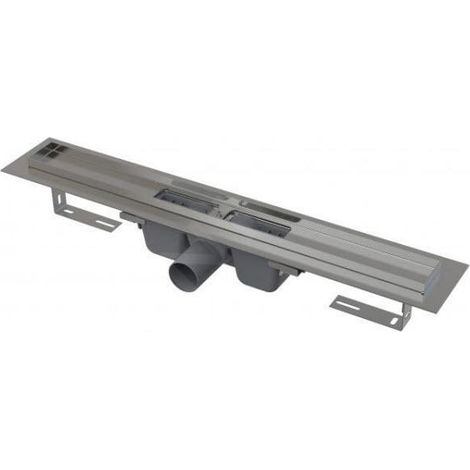 Alca - Caniveau de douche Professional 75 cm, avec rebord pour grille perforée, acier inoxydable APZ6-750 (1/3)