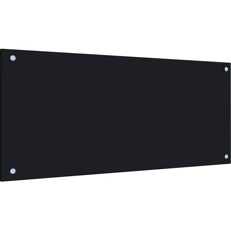 vidaXL Paraschizzi per Cucina Nero 90x40 cm in Vetro Temperato
