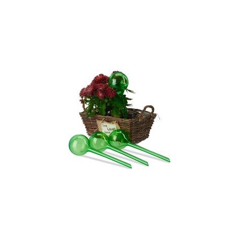 Globes d’arrosage en plastique, lot de 8, distributeur eau plantes, 2 semaines, pot fleurs, boules arrosage, vert