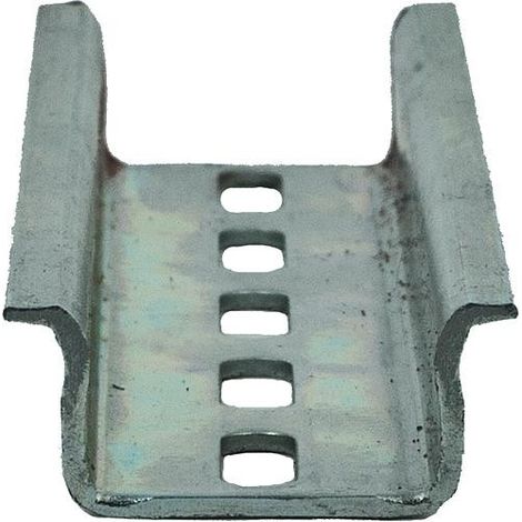 Chapeau de rail profile zingue troue, 2000x35x15 mm (1/2)