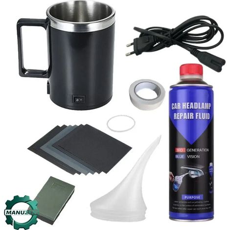 Manuzen - Kit de Réparation de Phares Rénovation Polissage Dissolvant Rayures (1/3)