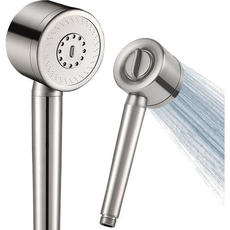 [NEVER USED] All-Metal 304 Stainless Steel High Pressure Shower Head, Anti-Limescale Shower Head, 3 Spray Modes - SPA Massage (Silver)