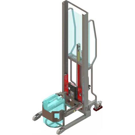 Retourneur de fûts 60kg - Levée max 1350 mm - Fûts et bidons de 20 à 30L plastiques et métalliques - Agroalimentaire, produits chimiques - 8090000006