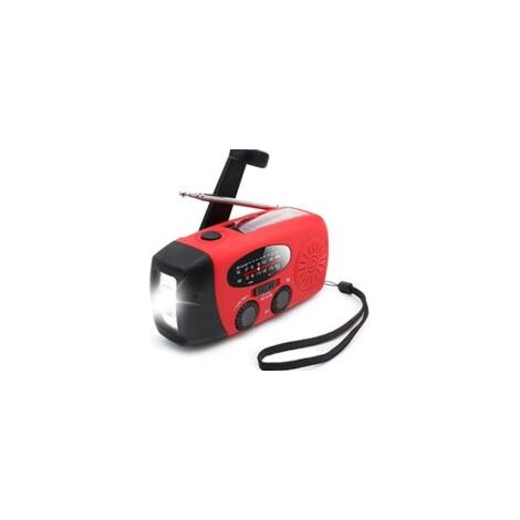 Radio à piles (rechargeable) pour les catastrophes - Radio à manivelle - Radio d'urgence - Radio d'urgence à manivelle solaire (1/5)