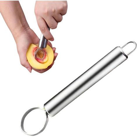 Kit de cocina multifuncional para deshuesar y quitar las semillas de la fruta - Apto para melocotones (plateados) (1/5)