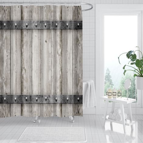 Rideau De Douche - Polyester Imprimé Numérique - 120 x 180 cm - Pour Baignoire Et Cabine De Douche - 1 Pièce (1/3)