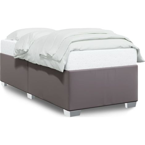 Maison Exclusive - Bettgestell Grau 80x200 cm Kunstleder (1/5)