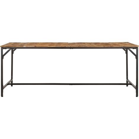 Table à manger  Table à dîne  200x100x75 cm bois de manguier massif brut (1/5)