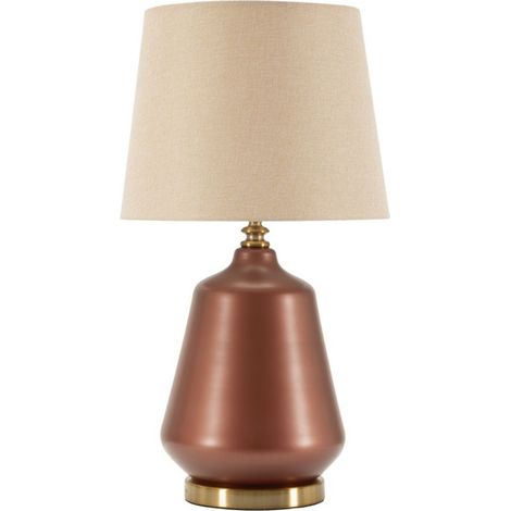 Lampada da tavolo Rosenthal -C- in vetro marrone con base tondeggiante Ø 35,5 cm