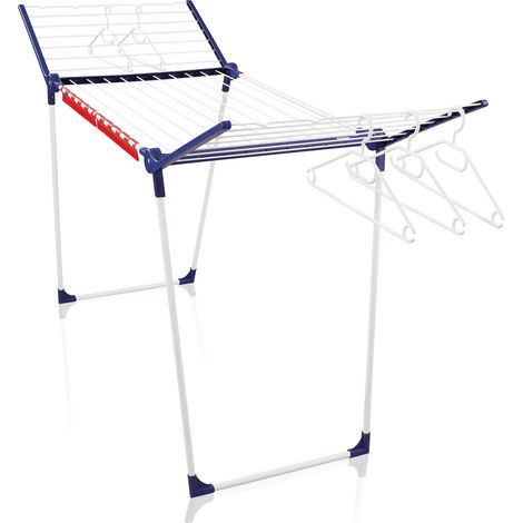 Leifheit – Séchoir à linge pliable 20m – Acier résistant à la corrosion – Pieds parallèles pour stabilité – Usage intérieur et extérieur