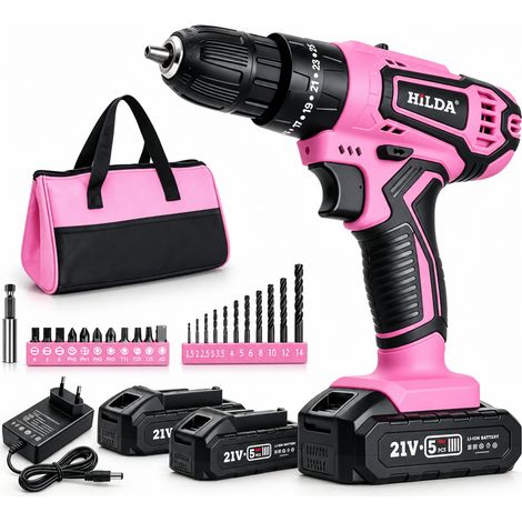 Tournevis Électrique Sans Fil 21 V – Perceuse-Visseuse Rechargeable, Batterie Li-Ion 3000 mAh, Couple 20 N·m – Outil de Vissage pour Bricolage, Montage et Travaux