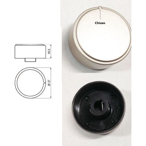 ARISTON MANOPOLA FORNO PIANO COTTURA COLORE SILVER 1 PZ  C00111686 ADATTA M 0235