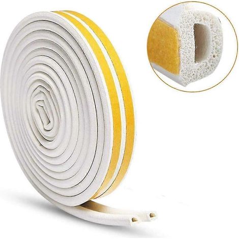 Joint d'étanchéité en caoutchouc type D de 10 m pour portes et fenêtres : protection contre le froid et isolation phonique (1/3)