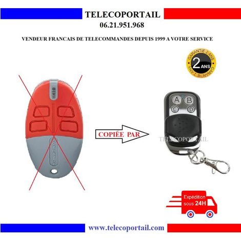 TELECOMMANDE COPIEUSE CU433 POUR PORTAIL MOTOSTAR CLIK 4M (1/2)