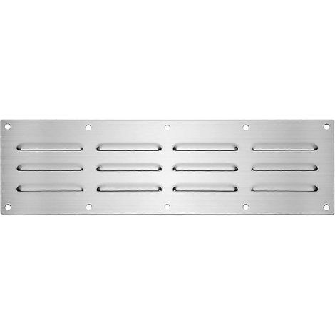 Panneau de ventilation en acier inoxydable pour accessoire de barbecue avec grille argentée (1/5)