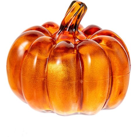 Lanterne Citrouille LED - 7 cm - PVC Orange - Décoration Automnale et Halloween - Alimentation par Piles LR44 - 1 Pièce (1/5)