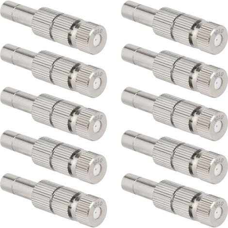 Lot de 10 Buses Brumisation Basse Pression 0,8 mm en Céramique, Laiton avec Filtre pour Connecteur 6 - (1/5)
