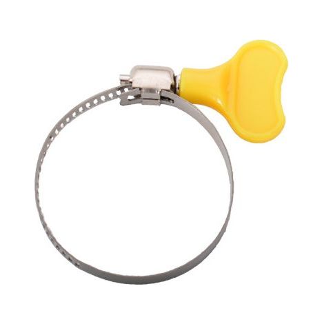 8 Pcs Collier de Serrage, Collier Serrage Inox Réglable 21-38mm Collier Durite, Collier de Serrage pour Tuyau d'Eau Tube d'Automobiles Câble Piscine Robinet (Poignée jaune) (1/5)