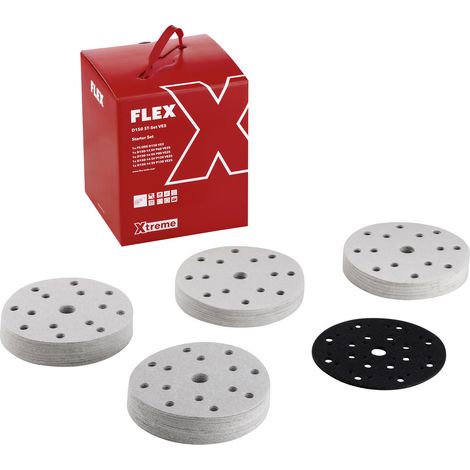 Set2 Abrasifs Mousfelx D150 St-set:2xpsored-rd+25xp60+25xp80+25xp120            +25xp150 - Flex