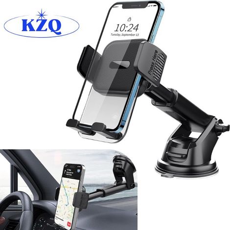 Soporte para teléfono de coche – Ventosa de nanogel ultra potente – Rotación de 360° – Compatible con smartphones de 4 a 7 pulgadas -Crezuo