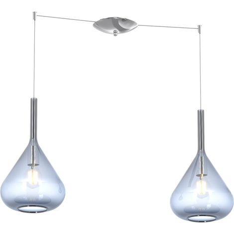 Lampadario top light kona 1177 cr s2 s bl e27 led lampada soffitto moderna