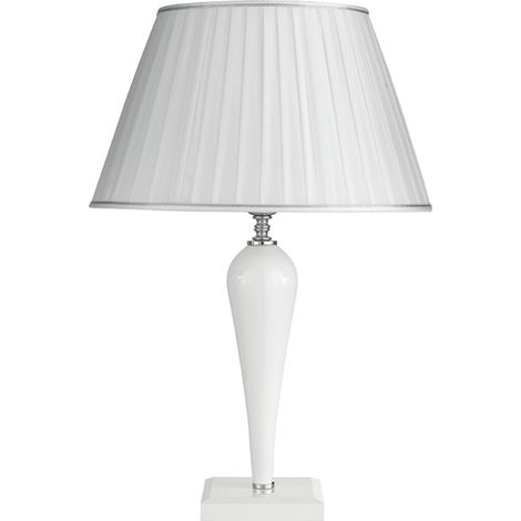 Lampada da tavolo RAVEL 40x63 cm in vetro lavorato a mano Bianco (1/2)