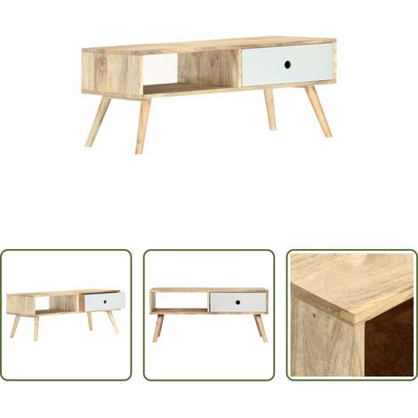 Meuble en bois massif - Table basse 90x50x40 cm Bois de manguier massif (1/5)