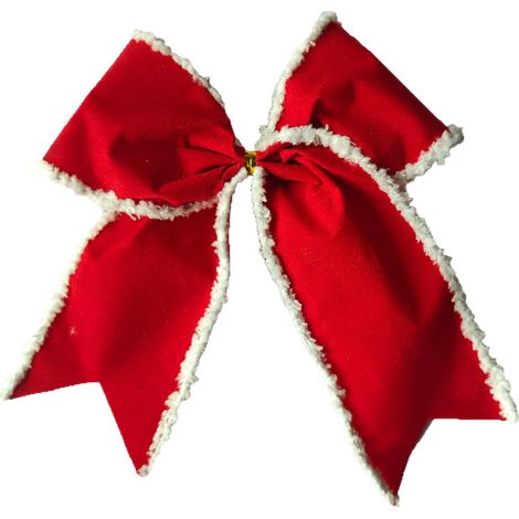 Nœud décoratif de Noël rouge à bord effiloché, ruban avec grand nœud préfabriqué, décoration pour sapin de Noël, cheminée, porte, fenêtre et intérieur festif 2pcs (1/5)