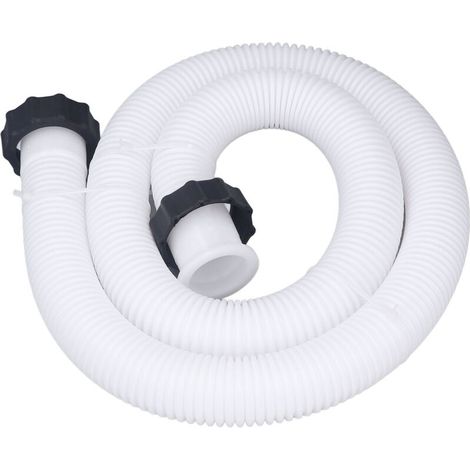 Ersatzschlauch für Poolpumpen mit 3,8 cm Durchmesser, Ersatzschlauch für Aufstellpools, weiß,