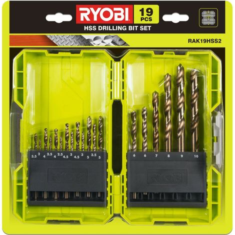 Brocas para metal Ryobi HSS 173898 - 19 piezas (1/2)