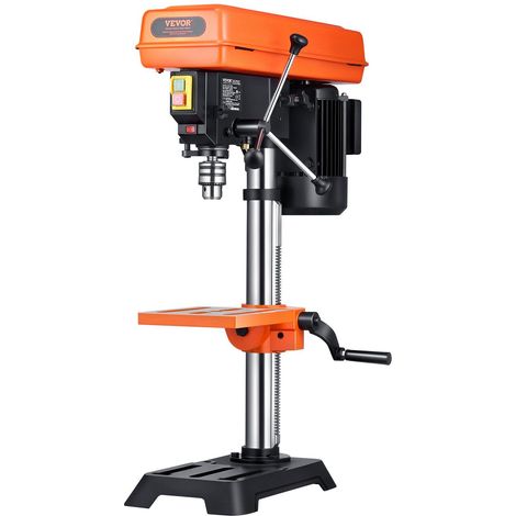 Perceuse à colonne de table 254 mm, moteur 550 W, 5 vitesses (550-2500 tr/min), plateau inclinable 0-45°, pour bois et métal. (1/5)