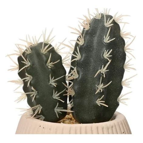 Cactus en pot, plante décorative artificielle, 1 pièce, 14 x 8,5 cm (1/3)
