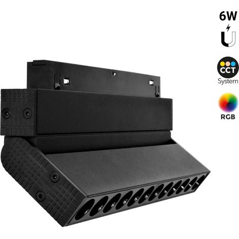 Apparecchio lineare orientabile a binario magnetico RGB + CCT -