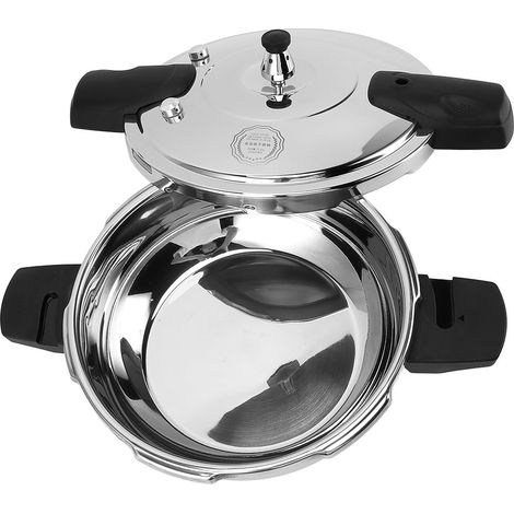 Cocotte minute avec soupape de sécurité 80KPA, acier inoxydable à conduction rapide pour cuisinières électriques et à gaz, 22cm (1/5)