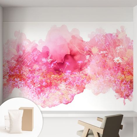 Papier peint intissé avec imprimé pour intérieur moderne application facile a motif - Colle incluse gratuite Motif floral 152x104 cm (1/5)
