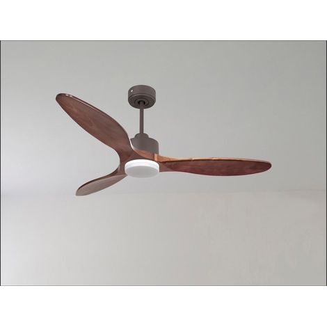 Ouray de Klassfan - Ventilateur de plafond et destratificateur moteur DC Laiton pales bois clair 10 à 20 m² OurayDC5P7Sw106 (1/5)