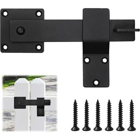 Serrure de porte coulissante en acier au carbone avec vis fixe - Avec trou de verrouillage - Verrouillable