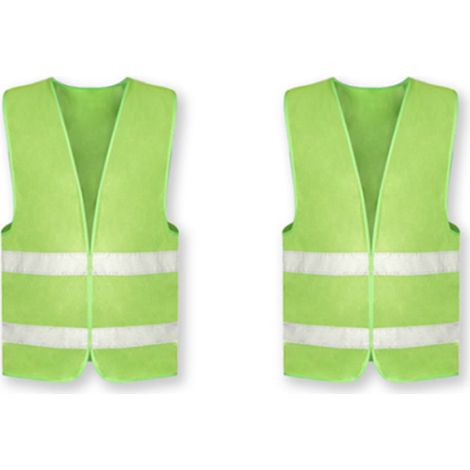 Gilet De Sécurité - Réfléchissant Haute Visibilité - Taille Unique Unisexe - Lavable - Pour Conducteurs Et Travaux En Extérieur - Lot De 2 (1/5)