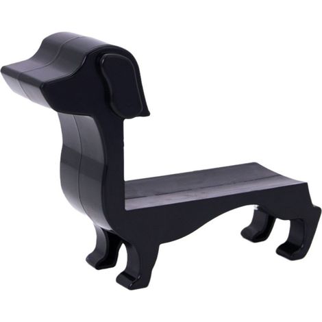 Portabottiglie da vino a forma di bassotto, portabottiglie, organizer per vino da cucina per cani, portabottiglie decorativo da tavolo, portabottiglie da banco per cani (nero) (1/5)