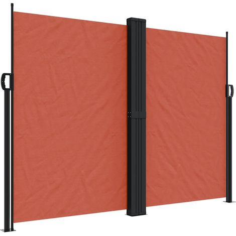 Maison Exclusive - Seitenmarkise Ausziehbar Terrakottarot 180x120